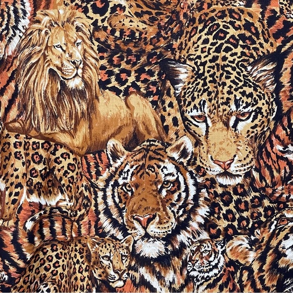 Vintage The Shell Game Animal Print Bomber Jacket Womens Size M Oversized Unisex - Picture 4 of 10